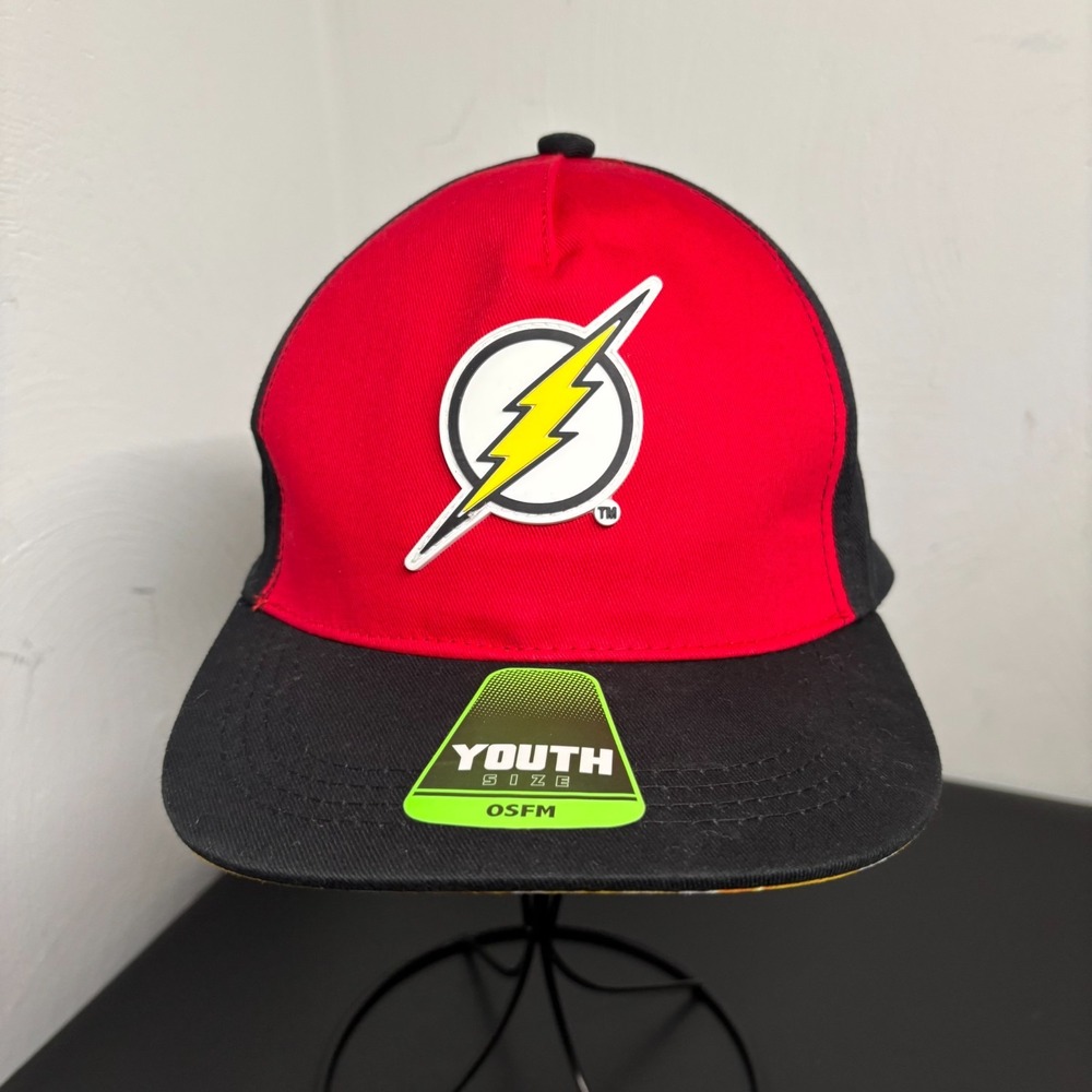Marvel (Flash) Youth Flat Brim SnapBack‎ Baseball Hat / Cap DC COMICS OSFM